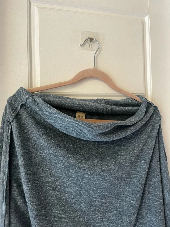 We The Free by Free People | Heathered Gray Cowl Neck Dolman Sweater Oversized - Picture 2 of 9